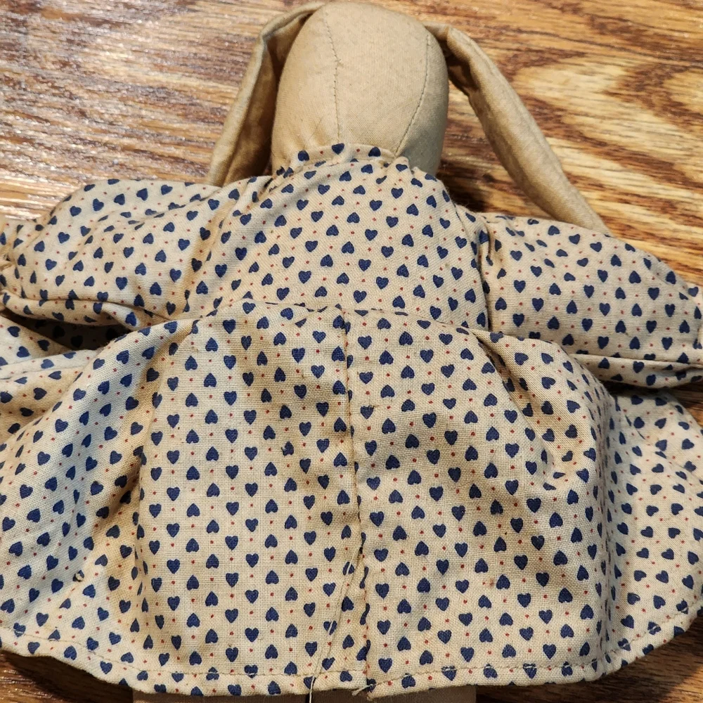 Vintage Rustic Primative Floppy Eared Bunny Rabbit Doll Easter Handmade 8